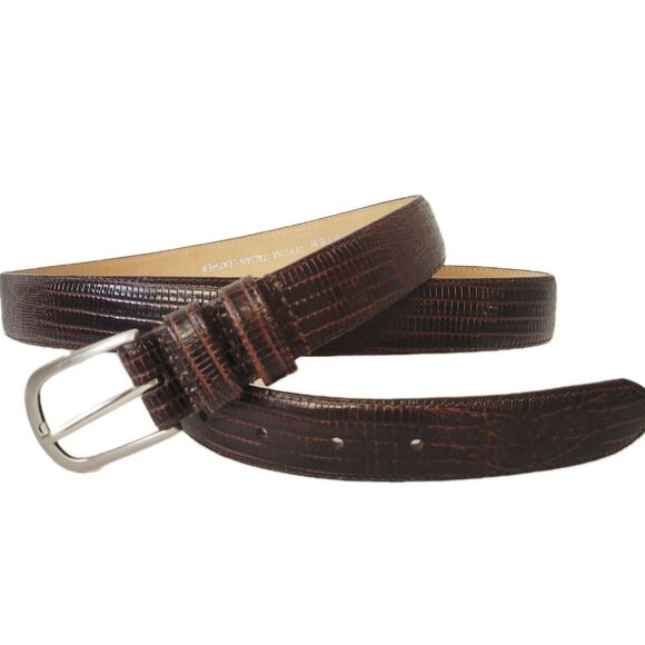 Belt Master Genuine Italian Leather Made In USA Exotic Embossed Size 44 Belt - Picture 1 of 11